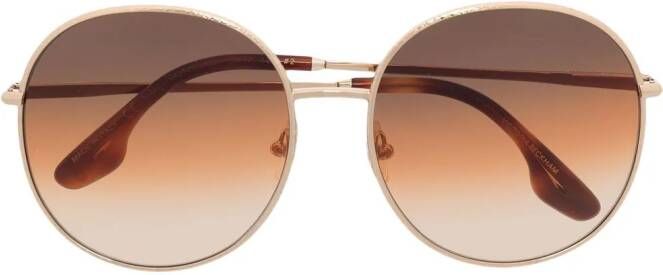Victoria Beckham Eyewear Zonnebril met rond montuur Goud