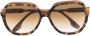 Victoria Beckham Eyewear Zonnebril met schildpadschild design Bruin - Thumbnail 1