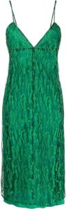 Victoria Beckham Fil-coupé jurk Groen