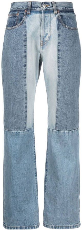 Victoria Beckham Jeans met patchwork Blauw