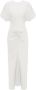 Victoria Beckham Jurk met gesmockte taille Wit - Thumbnail 1