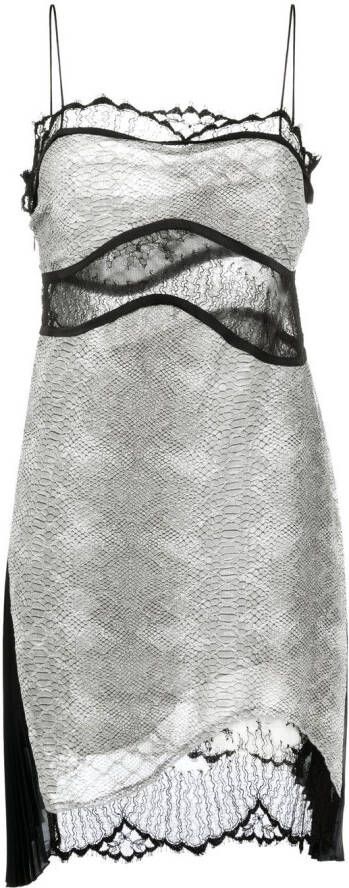 Victoria Beckham Mini-jurk met kant Grijs