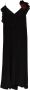 Victoria Beckham Midi jurk met ruche afwerking dames zijde 6 Zwart - Thumbnail 1