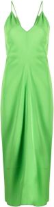 Victoria Beckham Midi-jurk met V-hals Groen