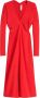 Victoria Beckham Midi-jurk met V-hals Rood - Thumbnail 1