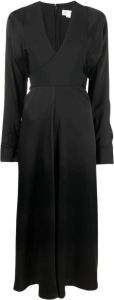 Victoria Beckham Midi-jurk met V-hals Zwart