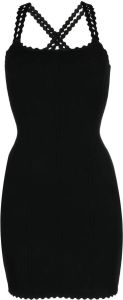 Victoria Beckham Mini-jurk met gekruiste bandjes Zwart