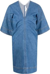 Victoria Beckham Mini-jurk met V-hals Blauw