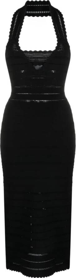 Victoria Beckham Opengebreide midi-jurk Zwart
