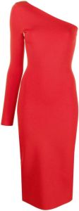 Victoria Beckham Asymmetrische jurk Rood