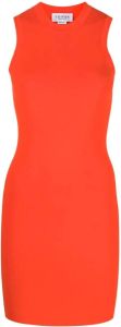 Victoria Beckham Ribgebreide mini-jurk Oranje
