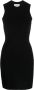 Victoria Beckham Ribgebreide mini-jurk Zwart - Thumbnail 1