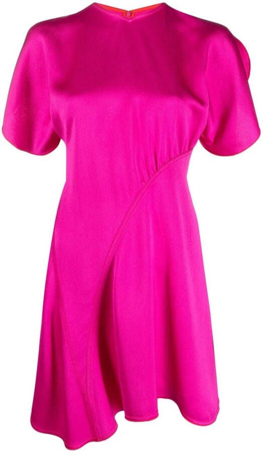 Victoria Beckham Mini-jurk met ronde hals Roze