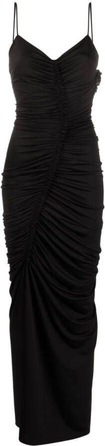 Victoria Beckham Maxi-jurk met ruches Zwart