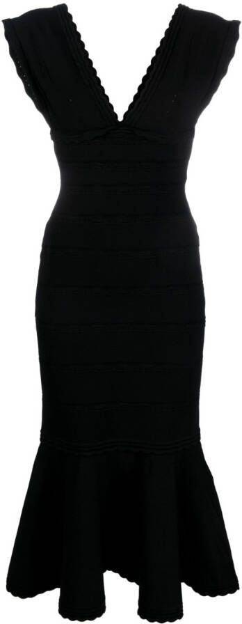 Victoria Beckham Mini-jurk met gewelfde afwerking Zwart