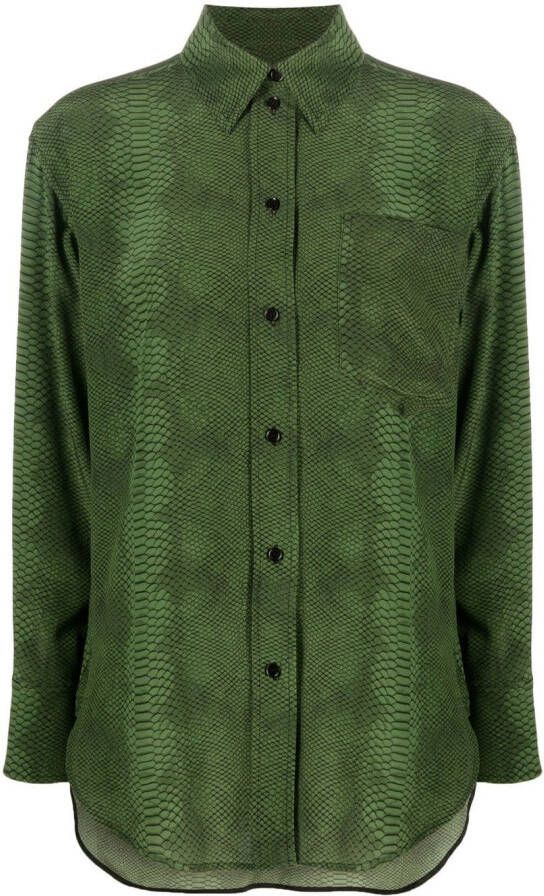 Victoria Beckham Zijden blouse Groen