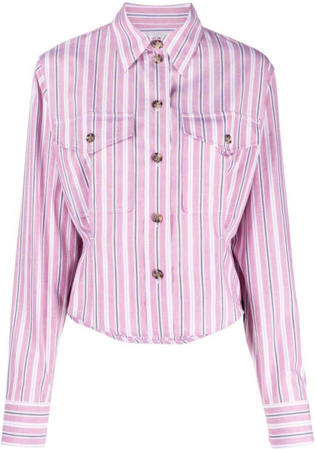 Victoria Beckham Gestreepte blouse Roze