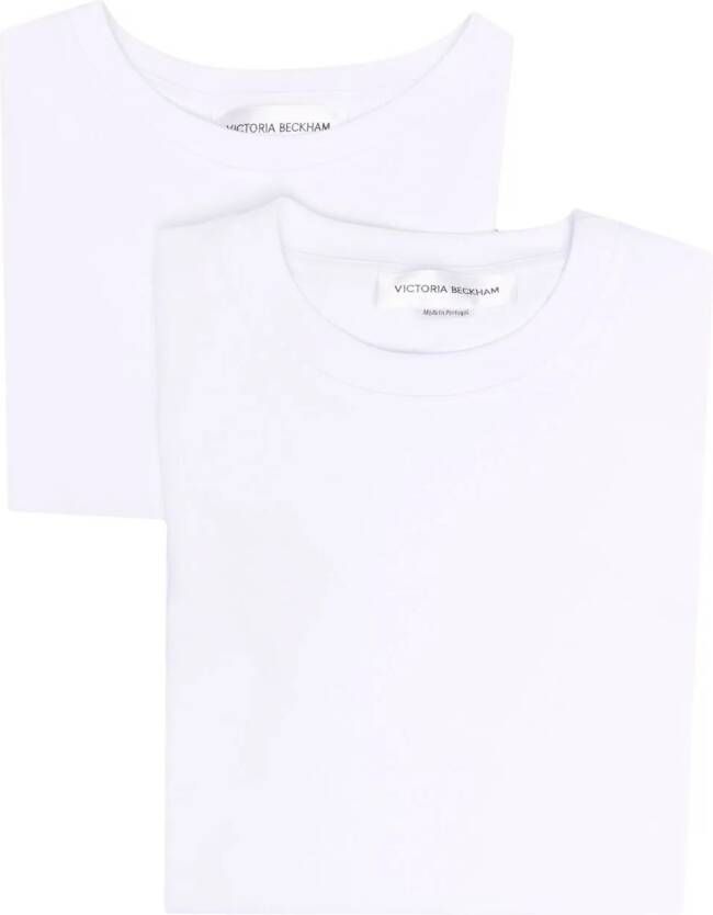 Victoria Beckham T-shirt met logo Wit
