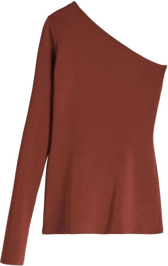 Victoria Beckham Geribbelde top Bruin