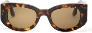 Victoria Beckham tortoiseshell-effect oval-frame sunglasses Bruin