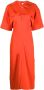 Victoria Beckham Uitgesneden midi-jurk Oranje - Thumbnail 1