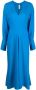 Victoria Beckham Midi-jurk met V-hals Blauw - Thumbnail 1