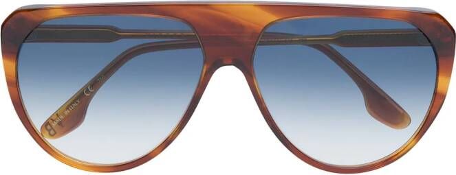 Victoria Beckham Eyewear VB600S zonnebril met piloten montuur Bruin