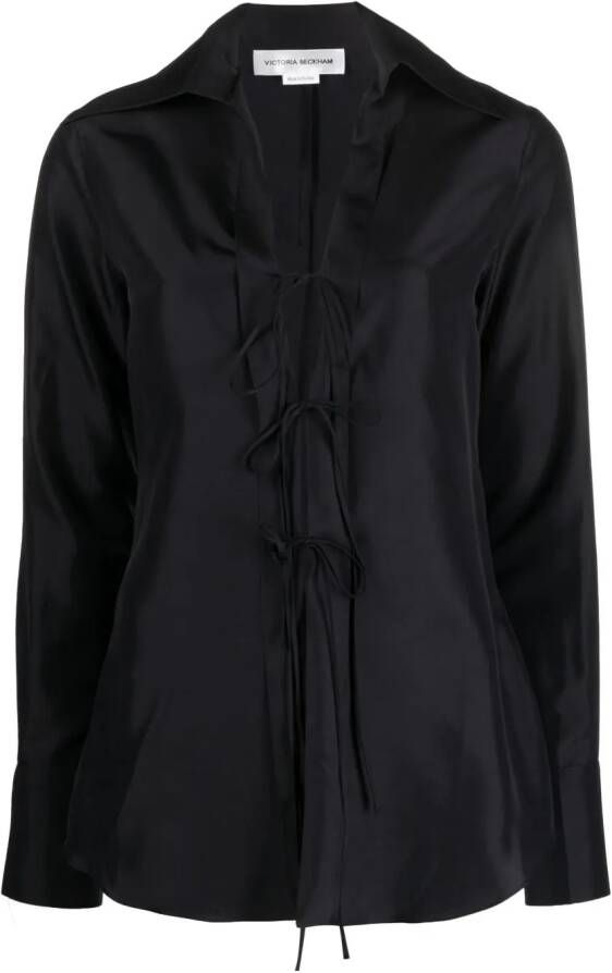 Victoria Beckham Zijden blouse Zwart