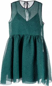 Victoria Beckham Geplooide jurk Groen