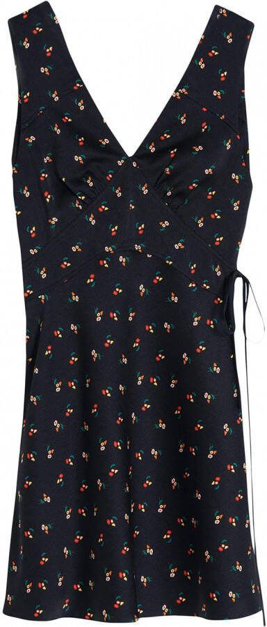 Victoria Beckham Mini-jurk met bloemenprint Zwart