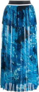 Victoria Beckham Rok met landschap print Blauw