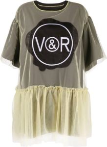 Viktor & Rolf Gelaagde mini-jurk Geel