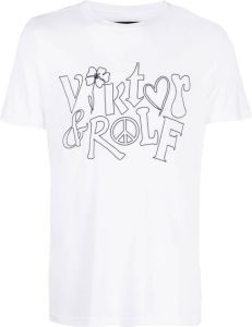 Viktor & Rolf T-shirt met logoprint Wit