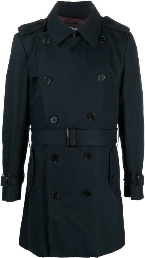 Viktor & Rolf Trenchcoat met dubbele rij knopen Blauw