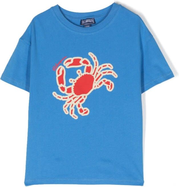 Vilebrequin Kids T-shirt met logo Blauw
