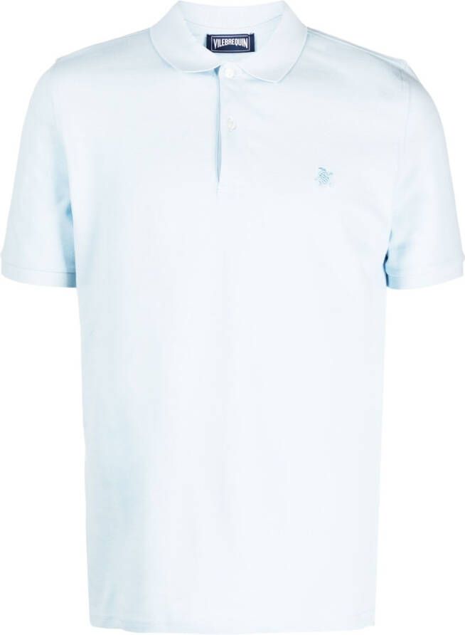 Vilebrequin Poloshirt met geborduurd logo Blauw