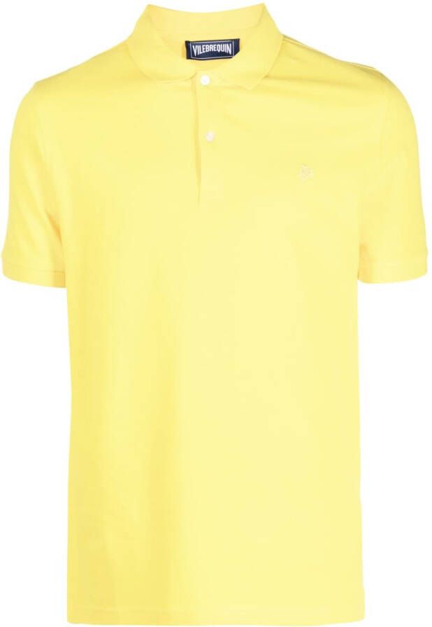 Vilebrequin Poloshirt met geborduurd logo Geel