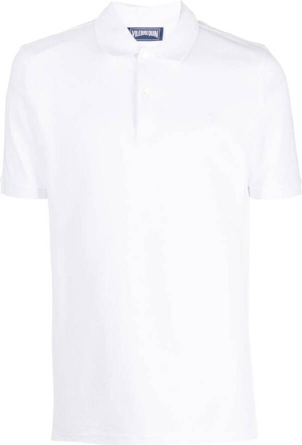 Vilebrequin Poloshirt met geborduurd logo Wit