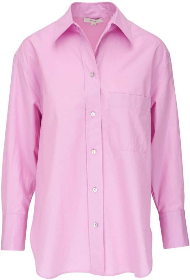 Vince Blouse met gespreide kraag Roze