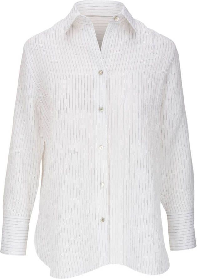 Vince Blouse met gespreide kraag Wit