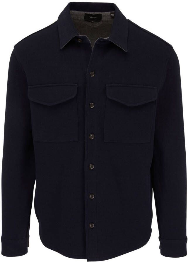 Vince Geweven shirtjack Blauw