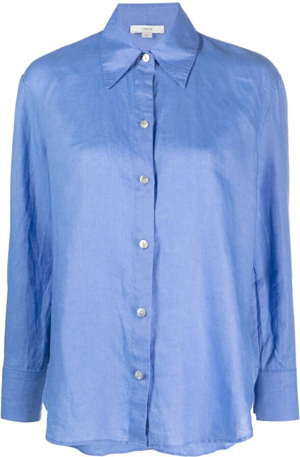 Vince Linnen blouse Blauw