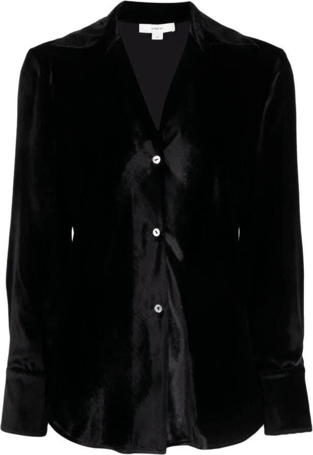 Vince Fluwelen blouse Zwart