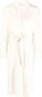 Vince Midi-blousejurk met gestrikte taille Beige - Thumbnail 1