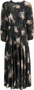 Vince Midi-jurk met bloemenprint Zwart
