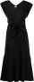 Vince Midi-jurk met V-hals Zwart - Thumbnail 1