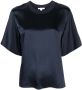Vince Zijden T-shirt Blauw - Thumbnail 1