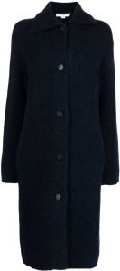 Vince single-breasted button coat Blauw