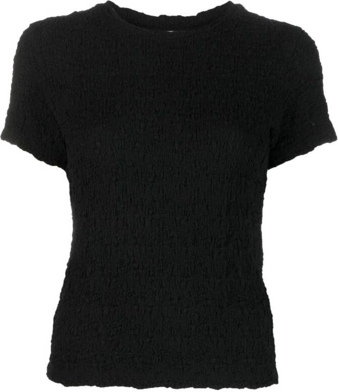 Vince T-shirt met textuur Zwart