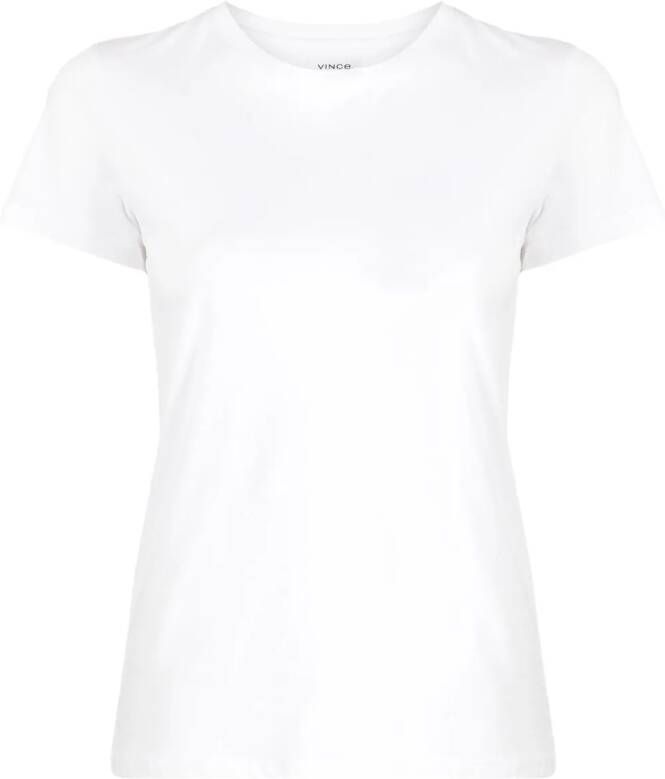 Vince T-shirt met ronde hals Wit